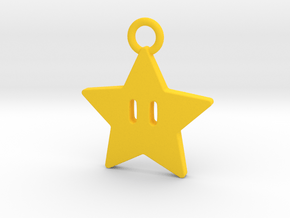 Super Mario Star (1 part) in Yellow Processed Versatile Plastic