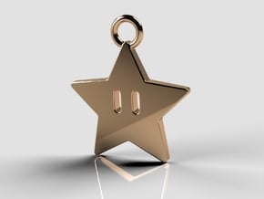 Super Mario Star (1 part) in Polished Bronze