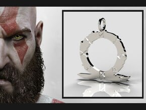 God of War Pendant in Polished Silver