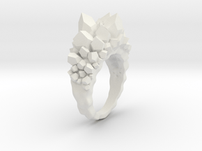 Crystal Ring size 5,5  in White Natural Versatile Plastic