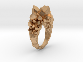 Crystal Ring size 5,5  in Natural Bronze