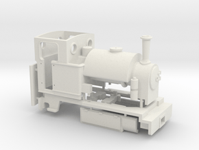 009 Saddle Tank Tram Engine in White Natural Versatile Plastic