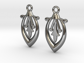 Art deco flowers in Polished Silver