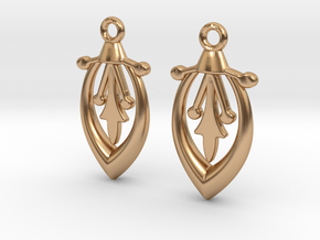 Art deco flowers in Polished Bronze