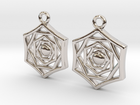 Hexaflower in Rhodium Plated Brass