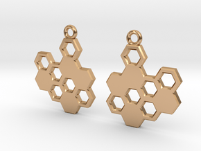 Boardgame hexagons in Polished Bronze