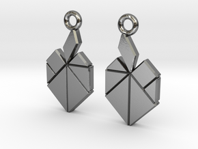Tangram apple in Polished Silver