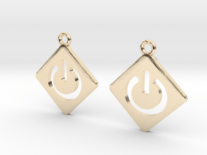 ON / OFF in 14k Gold Plated Brass