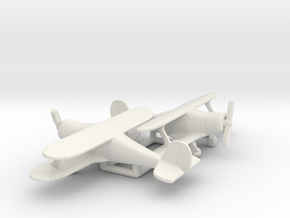 Beechcraft G-17 Staggerwing in White Natural Versatile Plastic: 1:200