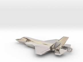 F-35B Keychain in Rhodium Plated Brass: 1:350