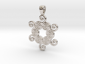 Six united triskell [pendant] in Platinum