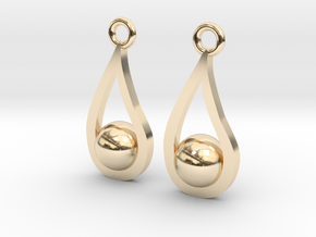 Drop'n ball in 14k Gold Plated Brass