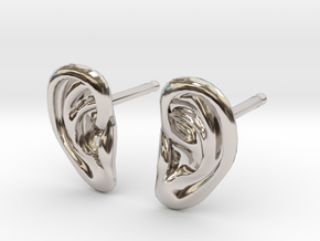 Ear-rings in Rhodium Plated Brass