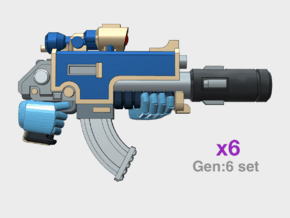 G:6 Set: Stalker Mk3b Boltfire Gun in Tan Fine Detail Plastic: Small