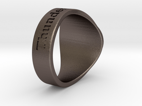 Muperball Acuraun Ring S27 in Polished Bronzed-Silver Steel