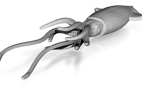 Realistic giant squid / Architeuthis dux in Tan Fine Detail Plastic