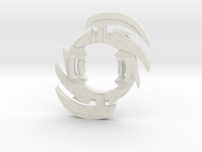 Beyblade Sickle Weasel | Anime Attack Ring in White Natural Versatile Plastic