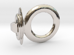 ring in Rhodium Plated Brass