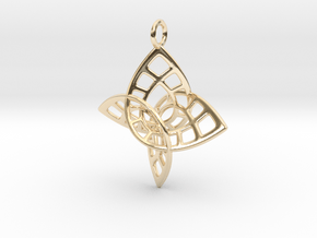 Enneper - Pendant in Cast Metals in 14k Gold Plated Brass