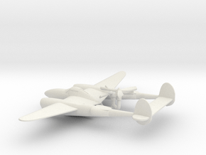 Lockheed P-38 (w/o landing gears) in White Natural Versatile Plastic: 1:144