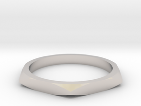 nut ring all sizes, multisize in Rhodium Plated Brass: 5 / 49