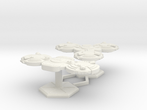 7000 Scale Andromedan Fleet Space Stations Coll. 1 in White Natural Versatile Plastic