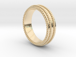 Ring Wedding Band Men Ring CAD Design-RNN-M in 14k Gold Plated Brass