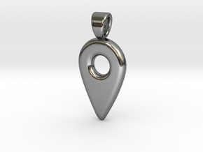 HERE ! [pendant] in Polished Silver