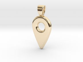 HERE ! [pendant] in 14K Yellow Gold