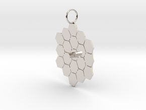 James Webb Space Telescope Mirrors Pendant in Platinum