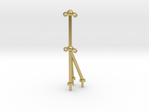 Stanchion68mm2BallSternPost-14th in Natural Brass