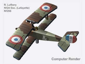 Raoul Lufbery Nieuport 11 (full color) in Natural Full Color Nylon 12 (MJF)