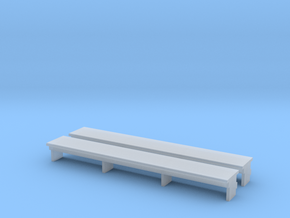 Dinky side bench pair in Tan Fine Detail Plastic
