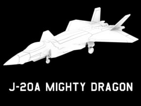 J-20A Mighty Dragon (Clean) in White Natural Versatile Plastic: 1:200