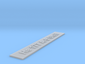 Nameplate He 177 A-5 Greif (borderless) in Smoothest Fine Detail Plastic