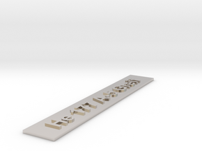 Nameplate He 177 A-5 Greif (borderless) in Rhodium Plated Brass