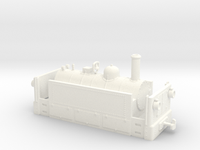 Tramway Locomotive H0e/009 in White Processed Versatile Plastic