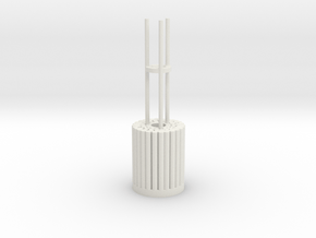 Köhlerei - Kohlenmeiler Miniaufbau  - TT 1:120 in White Natural Versatile Plastic