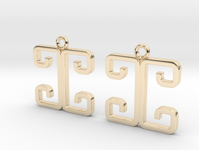 X shape in 14k Gold Plated Brass