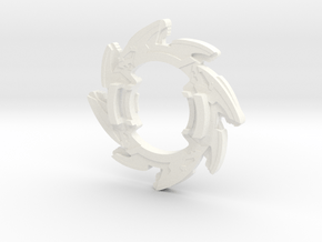 Dragoon G Attack Ring (Right Spin variant) in White Premium Versatile Plastic