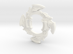 Dragoon GT Attack Ring (Right Spin variant) in White Premium Versatile Plastic