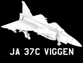 JA 37C Viggen (Loaded) in White Natural Versatile Plastic: 1:200