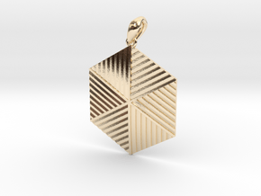 Pendant “Origami” in 14k Gold Plated Brass