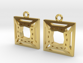 Square cut in Polished Brass