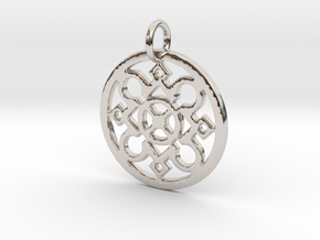 Creator Pendant in Rhodium Plated Brass