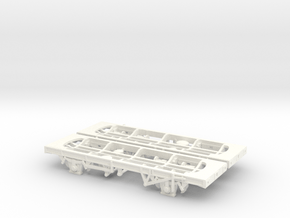 TT/3mm 45T TTA Tank Wagon Chassis in White Processed Versatile Plastic: Medium