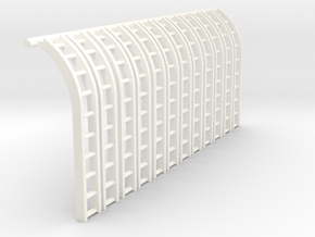 12x Flexi Tank Wagon Ladders in White Processed Versatile Plastic: 1:100