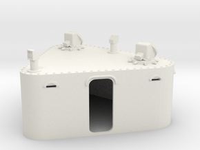1/100 DKM Prinz Eugen Deck6 Fore RF Control Post in White Natural Versatile Plastic