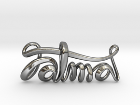 Fatma in Fine Detail Polished Silver: Medium