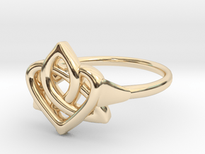 irish heart knot ring in 14K Yellow Gold: 5 / 49